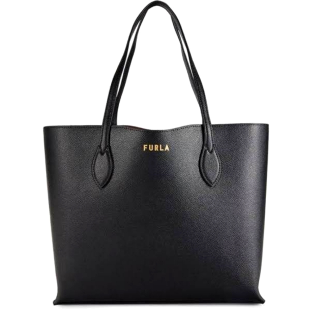 ❌️SOLD❌️Furla Black Tote Leather Bag - Picture 1 of 12